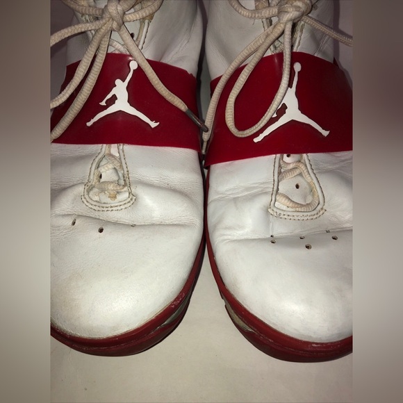 2003 NIKE AIR JORDAN JUMPMAN SQUADRON 23 WHITE RED CHICAGO 305378-101 Men’s 12 - Picture 5 of 11